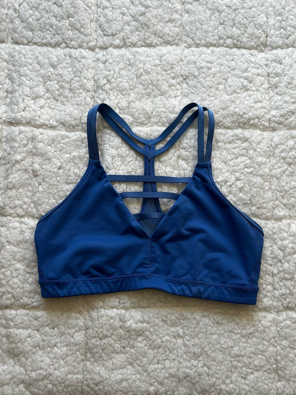 Strappy Blue Women's sports bra - Classic Support